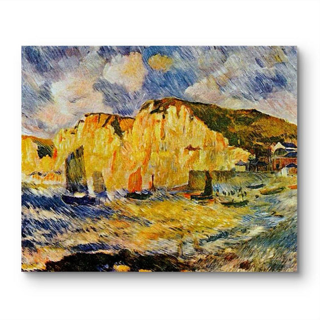 "Pierre-Auguste Renoir's 'Coastal Serenity' - Premium Hand-Painted Oil Painting Reproduction"