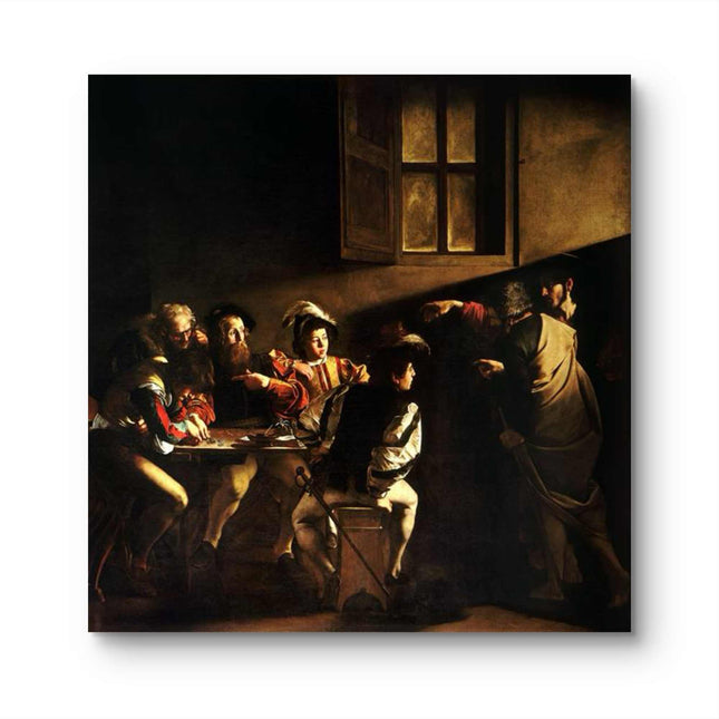 "Caravaggio's 'The Calling of Saint Matthew' - Hand-Painted Baroque Oil Painting Reproduction"