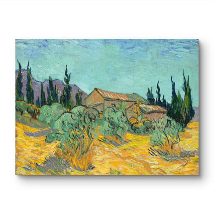 "Vincent van Gogh's 'Rustic Village Landscape' - Premium Hand-Painted Oil Reproduction on Canvas"