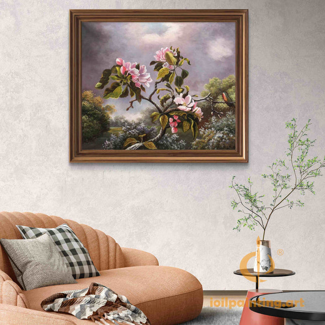 "Claude Monet Inspired 'Spring Blossom Branch' - Premium Hand-Painted Oil Reproduction on Canvas"