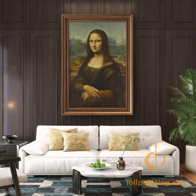"Leonardo da Vinci's 'Mona Lisa' - Premium Hand-Painted Oil Reproduction on Canvas"