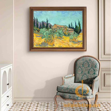 "Vincent van Gogh's 'Rustic Village Landscape' - Premium Hand-Painted Oil Reproduction on Canvas"