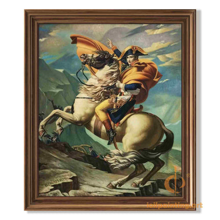 "Jacques-Louis David 'Napoleon Crossing the Alps' – Premium Neoclassical Oil Painting Reproduction | Historical Artwork"
