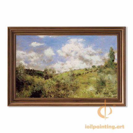 "Pierre-Auguste Renoir's 'Serene Pastoral Landscape' - Premium Hand-Painted Oil Painting Reproduction"