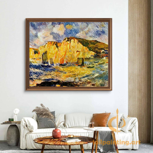 "Pierre-Auguste Renoir's 'Coastal Serenity' - Premium Hand-Painted Oil Painting Reproduction"
