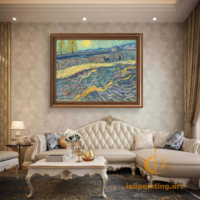 "Vincent van Gogh's 'The Ploughman' - Premium Hand-Painted Oil Reproduction on Canvas"