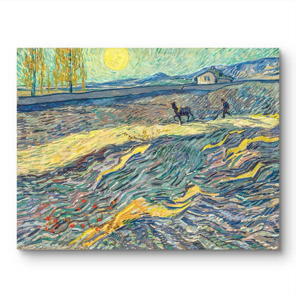"Vincent van Gogh's 'The Ploughman' - Premium Hand-Painted Oil Reproduction on Canvas"