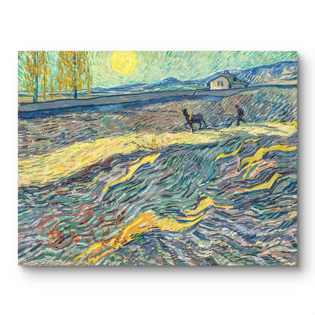 "Vincent van Gogh's 'The Ploughman' - Premium Hand-Painted Oil Reproduction on Canvas"