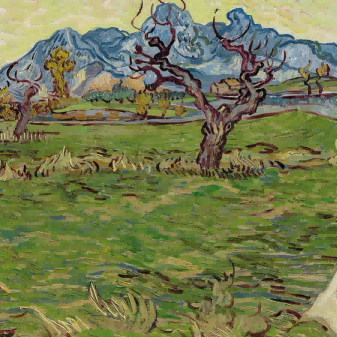 "Vincent van Gogh's 'Twisted Trees in Verdant Landscape' - Premium Hand-Painted Oil Reproduction on Canvas"
