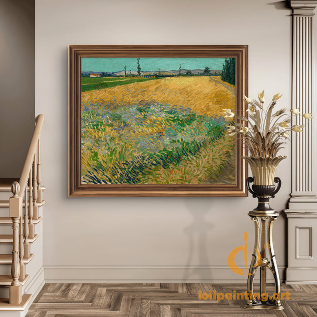 "Vincent van Gogh's 'Golden Wheat Field' - Premium Hand-Painted Oil Reproduction on Canvas"