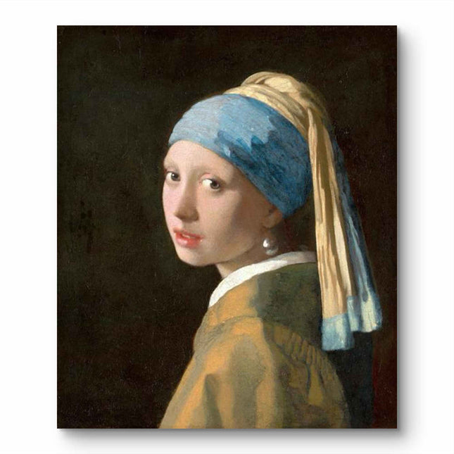 "Johannes Vermeer's 'Girl with a Pearl Earring' - Premium Hand-Painted Oil Reproduction on Canvas"