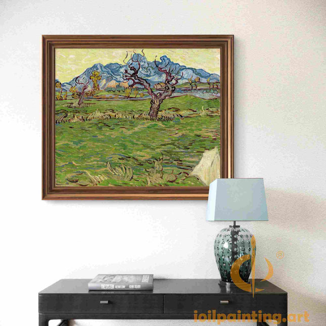 "Vincent van Gogh's 'Twisted Trees in Verdant Landscape' - Premium Hand-Painted Oil Reproduction on Canvas"