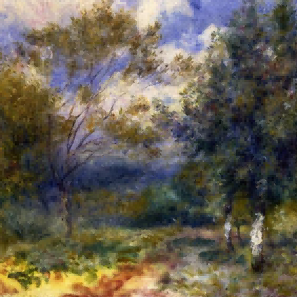 "Pierre-Auguste Renoir's 'Tranquil Woodland Path' - Premium Hand-Painted Oil Painting Reproduction"