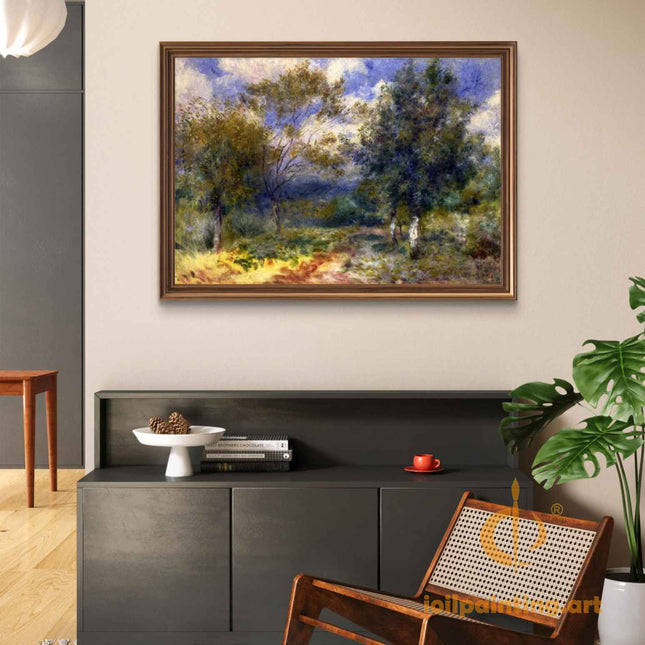 "Pierre-Auguste Renoir's 'Tranquil Woodland Path' - Premium Hand-Painted Oil Painting Reproduction"