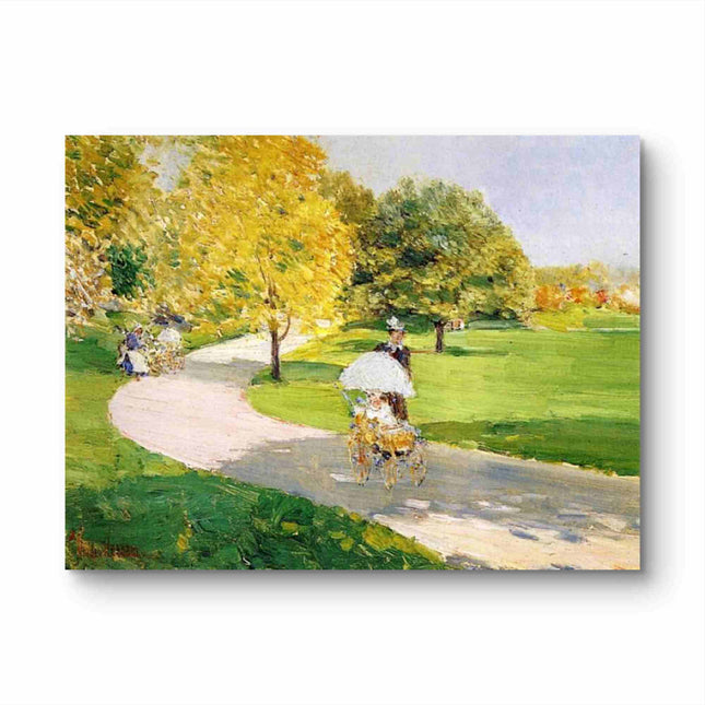 "Pierre-Auguste Renoir's 'Spring Stroll in the Park' - Hand-Painted Impressionist Oil Painting Reproduction"