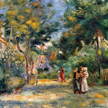 "Pierre-Auguste Renoir's 'Sunlit Village Path' - Premium Hand-Painted Oil Painting Reproduction"