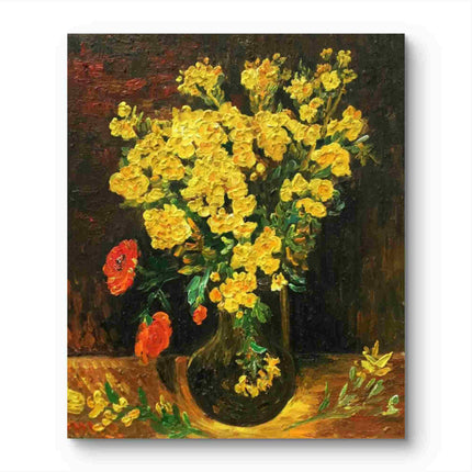 "Vincent van Gogh's 'Vase with Yellow Flowers' - Premium Hand-Painted Oil Reproduction on Canvas"