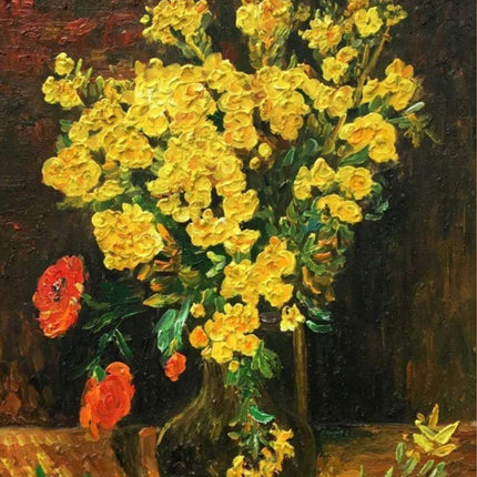 "Vincent van Gogh's 'Vase with Yellow Flowers' - Premium Hand-Painted Oil Reproduction on Canvas"