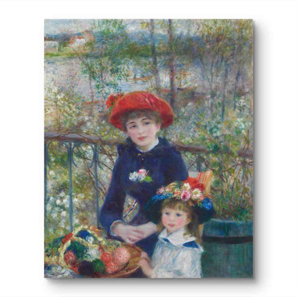 "Pierre-Auguste Renoir's 'Mother and Child on the Terrace' - Premium Hand-Painted Oil Reproduction on Canvas"