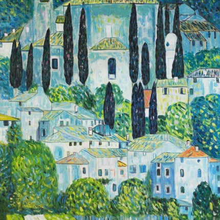 "Mediterranean Village Charm - Premium Hand-Painted Oil Reproduction on Canvas"