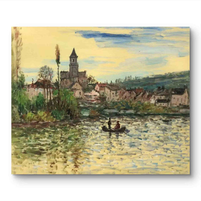 "Claude Monet Inspired 'Riverside Serenity' - Premium Hand-Painted Oil Reproduction on Canvas"