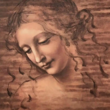 "Leonardo da Vinci's 'Serene Lady' - Premium Hand-Painted Oil Reproduction on Canvas"