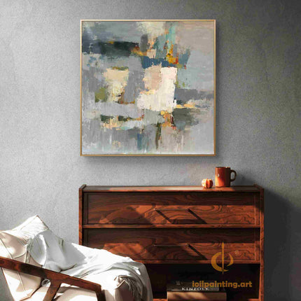 "Modern Abstract Expression - Premium Hand-Painted Oil Reproduction on Canvas"