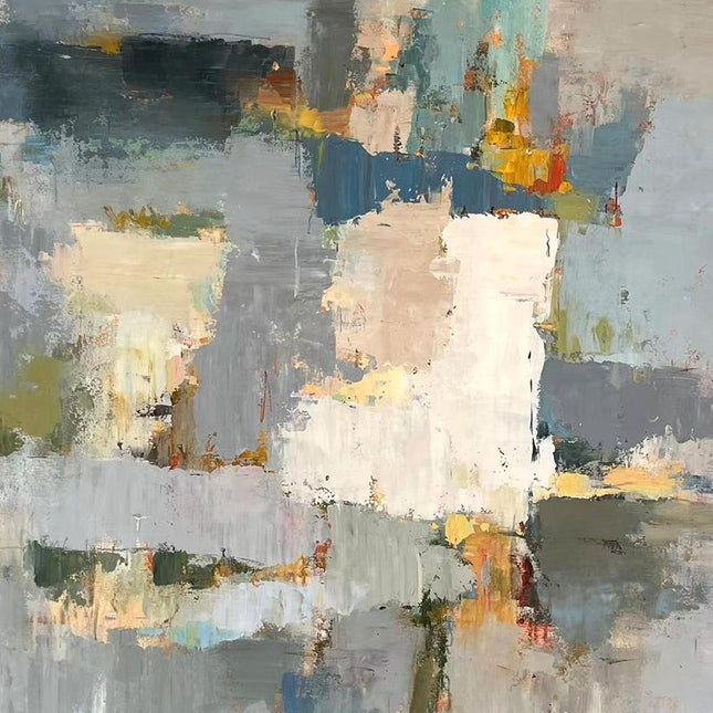 "Modern Abstract Expression - Premium Hand-Painted Oil Reproduction on Canvas"