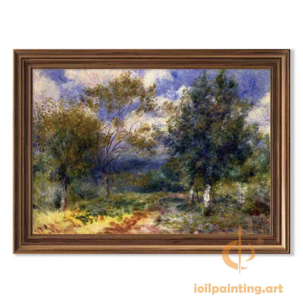 "Pierre-Auguste Renoir's 'Tranquil Woodland Path' - Premium Hand-Painted Oil Painting Reproduction"