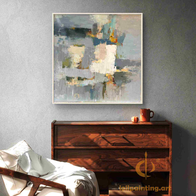 "Modern Abstract Expression - Premium Hand-Painted Oil Reproduction on Canvas"