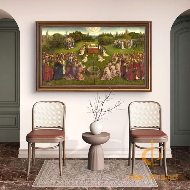 "Jan van Eyck's 'Adoration of the Mystic Lamb' - Hand-Painted Oil Painting Reproduction"