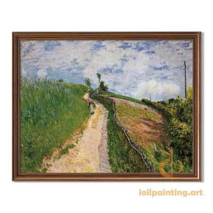 "Alfred Sisley's 'Country Path in Summer' - Hand-Painted Impressionist Oil Painting Reproduction"