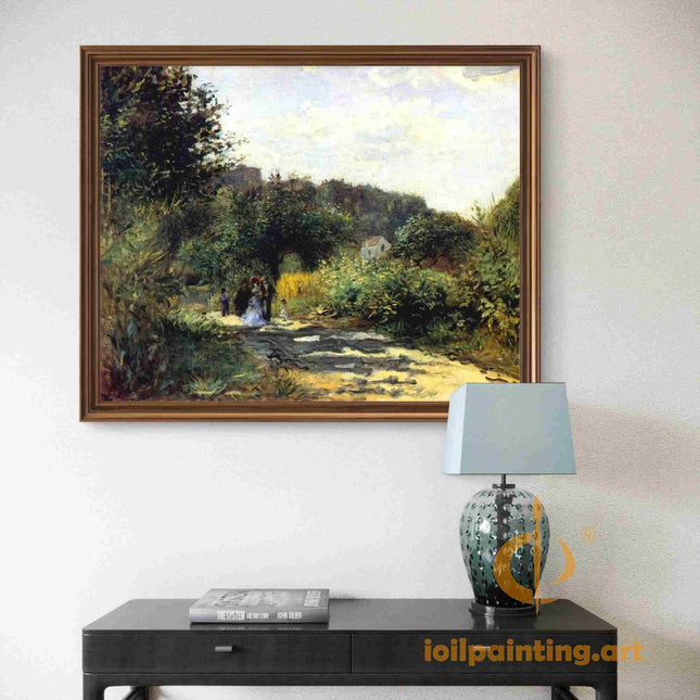 "Pierre-Auguste Renoir's 'Garden Pathway' - Premium Hand-Painted Oil Painting Reproduction"