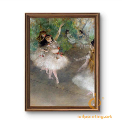 "Edgar Degas' 'Ballet Dancers in Rehearsal' - Hand-Painted Oil Painting Reproduction"
