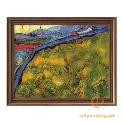 "Vincent van Gogh's 'Sunlit Countryside Landscape' - Premium Hand-Painted Oil Reproduction on Canvas"