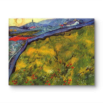 "Vincent van Gogh's 'Sunlit Countryside Landscape' - Premium Hand-Painted Oil Reproduction on Canvas"