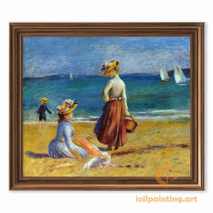 "Pierre-Auguste Renoir's 'Seaside Elegance' - Premium Hand-Painted Oil Painting Reproduction"