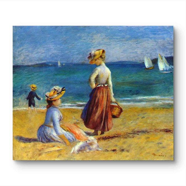 "Pierre-Auguste Renoir's 'Seaside Elegance' - Premium Hand-Painted Oil Painting Reproduction"