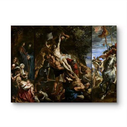 "Peter Paul Rubens' 'The Crucifixion' Triptych - Hand-Painted Baroque Oil Painting Reproduction"
