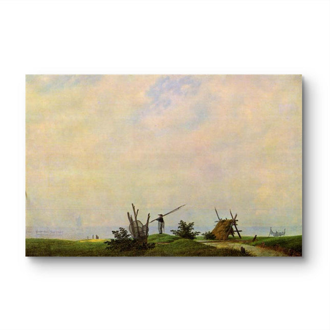 "Jean-Baptiste-Camille Corot's 'Countryside Fisherman' - Hand-Painted Barbizon School Oil Painting Reproduction"