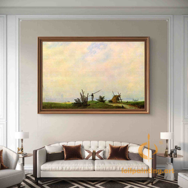 "Jean-Baptiste-Camille Corot's 'Countryside Fisherman' - Hand-Painted Barbizon School Oil Painting Reproduction"