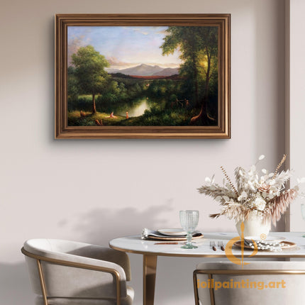 "Claude Lorrain's 'Serene Pastoral Landscape' - Premium Hand-Painted Oil Reproduction on Canvas"