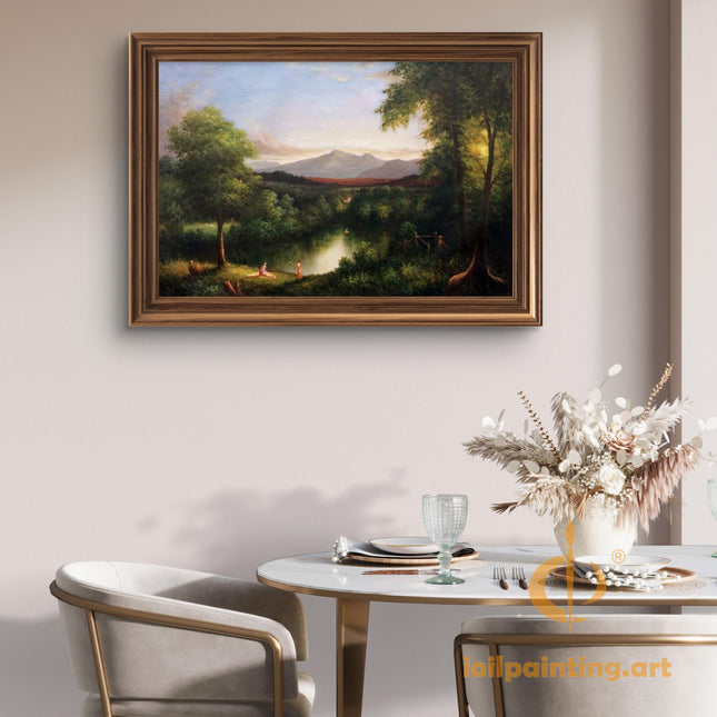 "Claude Lorrain's 'Serene Pastoral Landscape' - Premium Hand-Painted Oil Reproduction on Canvas"