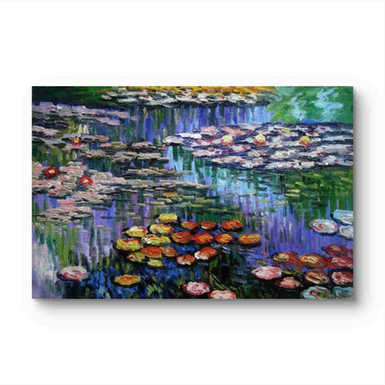 "Claude Monet's 'Water Lily Pond' - Premium Hand-Painted Oil Reproduction on Canvas"