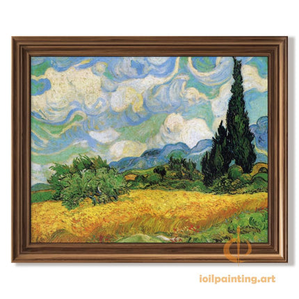 "Vincent van Gogh 'Wheatfield with Cypresses' - Hand-Painted Post-Impressionist Landscape Reproduction | Van Gogh Starry Night Artist"