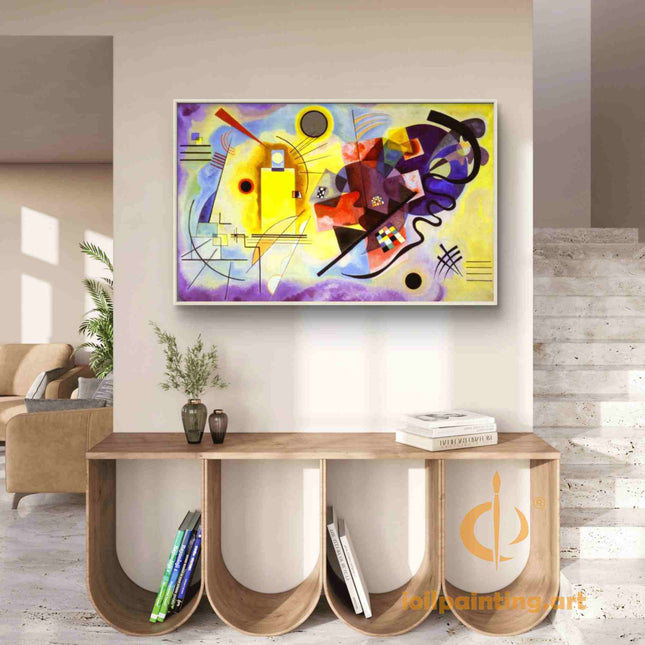 "Modern Geometric Abstraction - Premium Hand-Painted Oil Reproduction on Canvas"