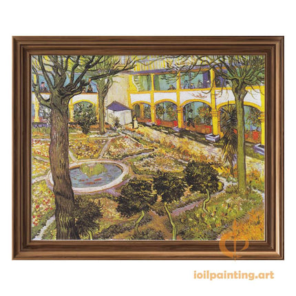"Vincent van Gogh's 'Garden of Saint-Paul Hospital' - Premium Hand-Painted Oil Reproduction on Canvas"