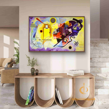"Modern Geometric Abstraction - Premium Hand-Painted Oil Reproduction on Canvas"