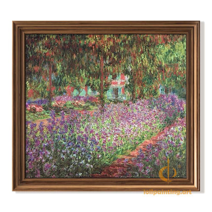 "Claude Monet's 'Garden Path in Bloom' - Premium Hand-Painted Oil Reproduction"