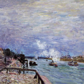 "Claude Monet's 'Riverside Tranquility' - Hand-Painted Impressionist Oil Painting Reproduction"